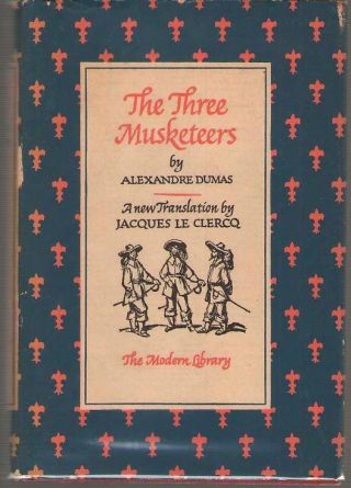The Three Musketeers By Alexandre Dumas - Modern Library 143.  2 Hardback In Dj
