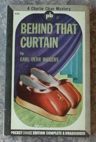 Pocket Books 191 Behind That Curtain By Earl Derr Biggers 1st 1942 Vgf Sharp