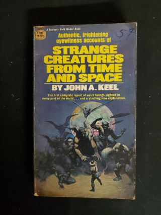 1970 Strange Creatures From Time And Space By John Keel Pb Book Frank Frazetta