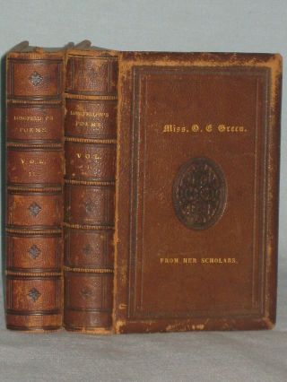 1864 - 67 Book Poems By Henry Wadsworth Longfellow In 2 Volumes
