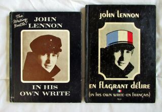 Beatles 2 John Lennon Hardcover Books In His Own Write In English And French
