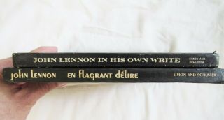 Beatles 2 John Lennon Hardcover Books In His Own Write in English and French 3