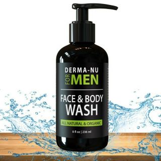 Daily Facial Cleanser & Body Wash For Men By Derma - Nu - Moisturizing Body Wash
