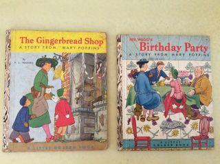 Mr Wiggs Birthday Party & Gingerbread Shop Mary Poppins Little Golden Books 1952