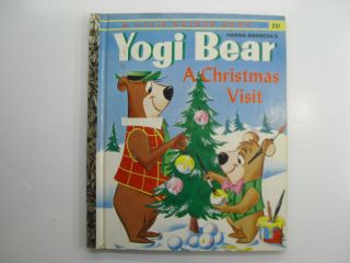 Little Golden Book,  Lgb,  Yogi Bear A Christmas Visit,  A Edition,  1961