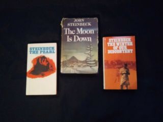 John Steinbeck The Moon Is Down 1st 2nd,  The Pearl,  The Winter Of Our Discontent