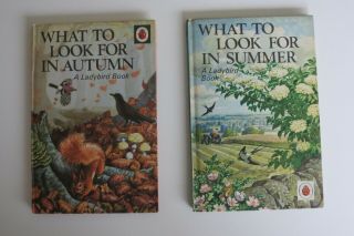 2 Vintage Ladybird Books What To Look For In Autumn And Spring - Series 536