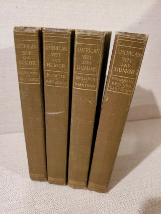 Vintage Book American Wit And Humor - Hc 1907 The Review Of Reviews Co - 4 Vols.
