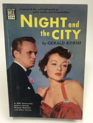 Night And The City Gerald Kersh Dell Mapback Movie Tie - In 374
