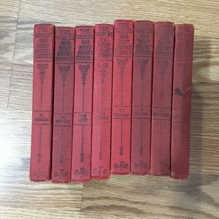 1927 The Worlds 100 Best Short Stories,  7 Of 10 Series,  Red,  Funk & Wagnalls Co.