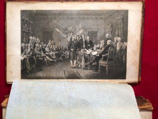1829 Goodrich 1st Printing Lives Signers Declaration Independence Adams,  Hancock