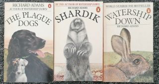 Richard Adams,  Plague Dogs,  Shardik,  Watership Down,  3 Book Set,  Penguin 1977