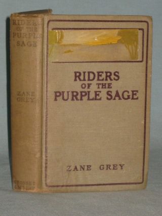 1912 Book Riders Of The Purple Sage By Zane Grey