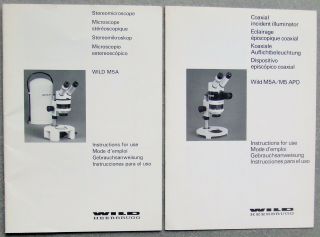 Wild Heerbrugg M5a Stereo Microscope,  Illuminator Instructions In 4 Languages