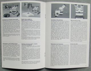 WILD HEERBRUGG M5A STEREO MICROSCOPE,  ILLUMINATOR INSTRUCTIONS IN 4 LANGUAGES 2