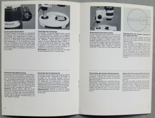 WILD HEERBRUGG M5A STEREO MICROSCOPE,  ILLUMINATOR INSTRUCTIONS IN 4 LANGUAGES 3