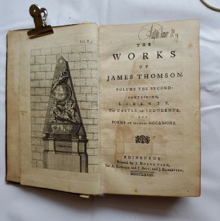 The Of James Thomson Volume 2 1768