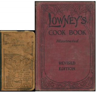 Antique Lowney’s Cook Book,  Illus & Hand Written Recipe Notebook