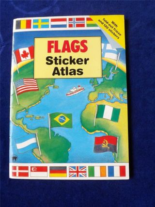 Flags Sticker Atlas Book 1991 Map Of The World