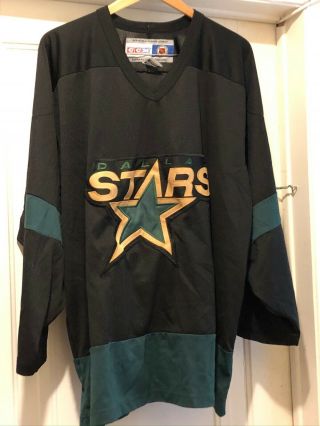 Dallas Stars Ccm Nhl Hockey Jersey Size Xl Green Black