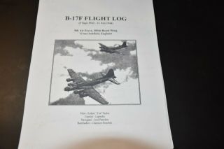 Ww Ii B - 17f Flight Log By Navigator Joel Punches