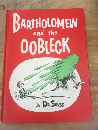 Old Book Bartholomew And The Oobleck By Dr.  Seuss 1949 Book Club Edition Gc