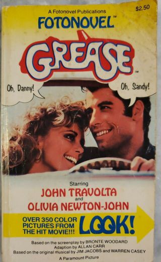 Rare Grease Fotonovel Published In 1978 - John Travolta Olivia Newton John