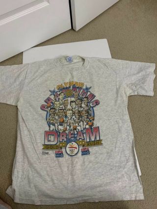 Vintage 1992 Olympic Summer Games Dream Team Basketball T - Shirt - Size Xl