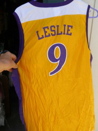 Classic W N B A Los Angeles Lakers Lisa Leslie 9 Yellow Bb Jersey Sz Women Med