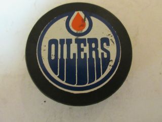 Edmonton Oilers Wha Inglasco Game Puck
