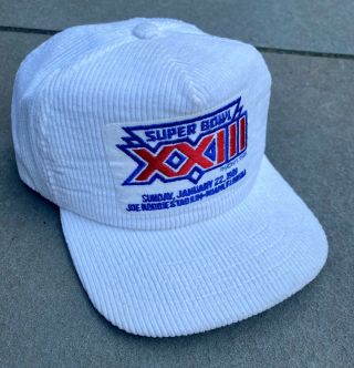 Vintage Vtg Bowl 23 Xxiii 1989 Hat Cap Corduroy Snapback