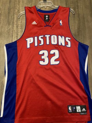 Richard Rip Hamilton 32 Detroit Pistons Adidas Swingman Jersey Adult Size L