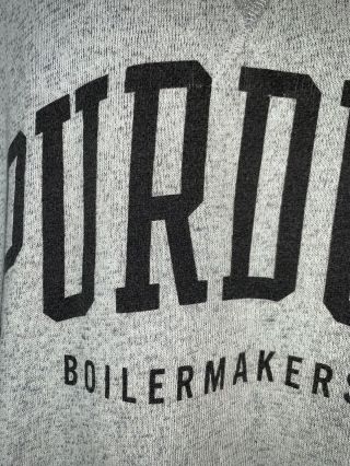 Men’s Hurley Purdue Boilermakers Grey Crew Sweatshirt Cotton Medium 2