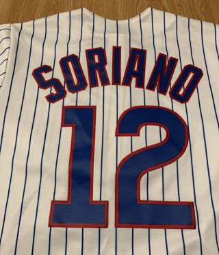 Majestic Alfonso Soriano Chicago Cubs 12 Jersey Size Men’s Medium 3