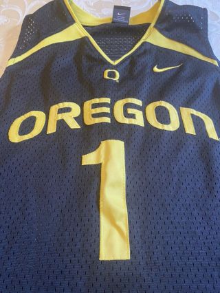 Nike University Of Oregon Ducks Ncaa Basketball Jersey 1 Sewn Black Xxl