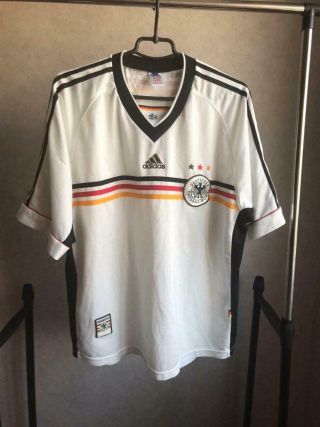 Adidas GERMANY WORLD CUP 1998 home football soccer jersey shirt vintage 2