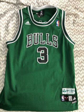 Ben Wallace 3 Chicago Bulls St Patrick’s Day 2007 Green Jersey Youth L Adidas