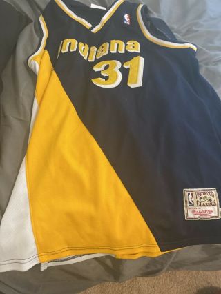 Mitchell And Ness Authentic Hardwood Classic Reggie Miller Pacers Jersey