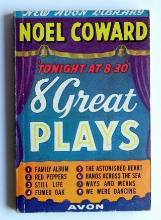 Avon Books No 28 Noel Coward Tonight At 8:30 1943 Nf Vintage Paperback Rp Unread