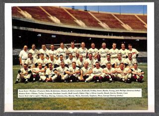 Gunther Brewing Co.  Beer 1954 Baltimore Orioles Team 7 X 9 " Color Photograph