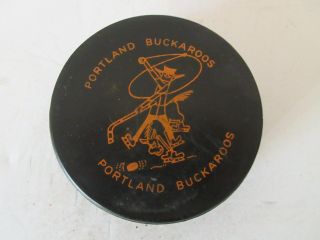 Portland Buckaroos Western Hockey League Game Puck Era 1968 - 1974