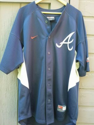 Nike Atlanta Braves Chipper Jones 10 Stitched Mlb Baseball Jersey Xl