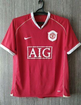 Nike Manchester United 2006 2007 Football Shirt Soccer Jersey Mufc Mens Size L