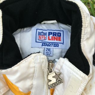 Vintage 90’s Pittsburgh Steelers Pro Line Starter Pullover Jacket Coat Size XXL 3