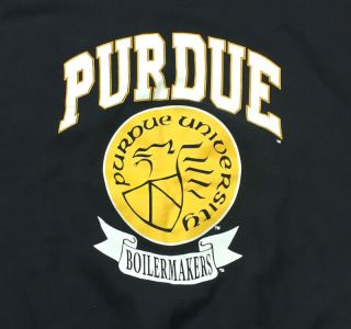 VTG Purdue Boilermakers Black Sweatshirt PM Sports Made in USA 80s 90s Men ' s XK 3
