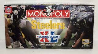 Monopoly Pittsburgh Steelers Bowl Xl Champions Edition Game