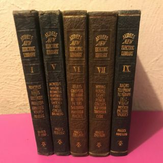 1943 - 1944 Audels Electric Library Vol 1,  5,  6,  7,  9