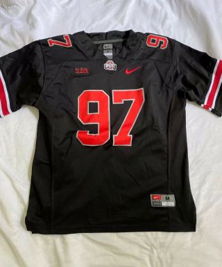 Nike Ohio State Football " Bosa,  97 " Medium Black Alternative Jersey,  Lightly Worn