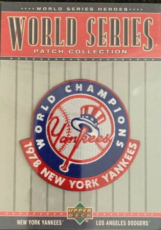 2002 Upper Deck World Series Heroes Baseball 1978 World Series Patch Card Ws78