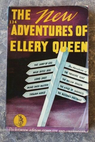 Pocket Books 134 The Adventures Of Ellery Queen 1st 1941 Vg,  Solid & Sharp